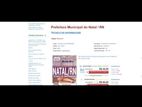 Concurso Prefeitura Municipal de Natal / RN  Apostilas para concursos públicos