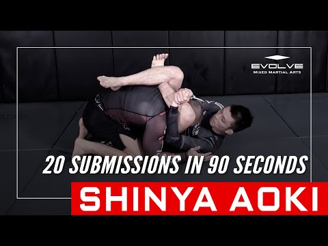BJJ: Shinya Aoki's 20 Submissions In 90 Seconds | Evolve University