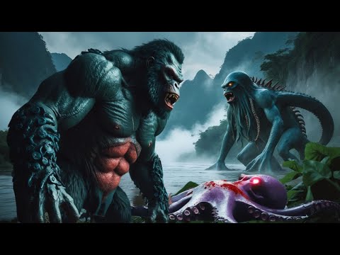 King Kong vs Giant Octopus – Endless Battle! Action-Packed To The Last Second | Kong movie