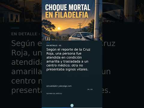 Un hombre murió en un choque contra un poste en Filadelfia de Carrillo