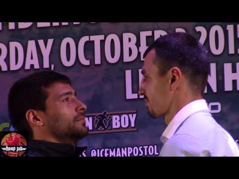 LUCAS MATTHYSSE VS VIKTO POSTOL FACE OFF;MAYYHYSSE VS POSTOL 10/3/15