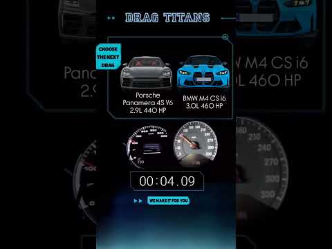 440 hp Porsche Panamera 4S V6 2.9L vs BMW M4 CS i6 3.0L 460 HP #drag #bmw #m4 #porsche