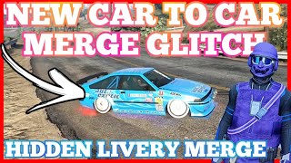 NEW CAR TO CAR MERGE GLITCH HIDDEN LIVERY GTA5 BENNYS F1S MERGE GLITCH GTA 5 🔥 3
