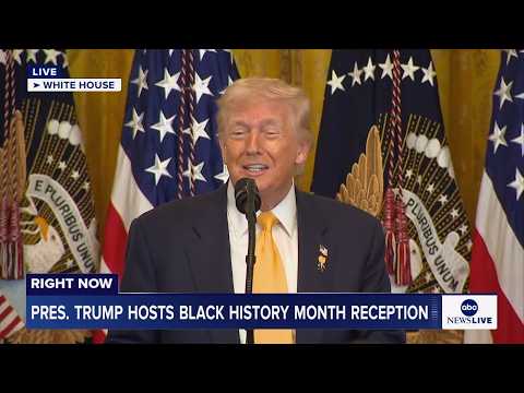 LIVE: President Trump hosts Black History Month reception at the White House