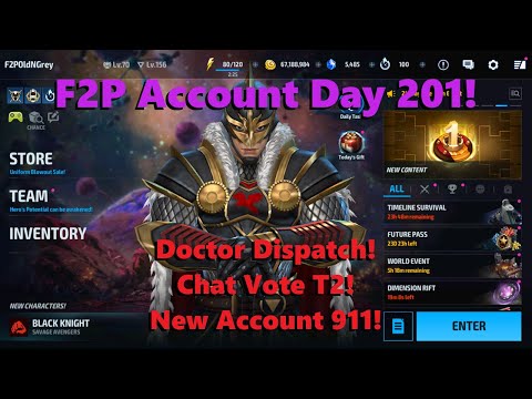 Marvel Future Fight: F2P Account Day 201!  Doctor Dispatch!  Chat Vote T2!  New Account 911! 🔮🤓🩹
