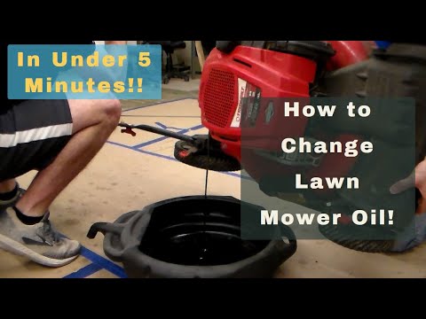 How to Change Lawn Mower Oil | Troy Bilt TB 230 | UNDER 5 MINUTES!