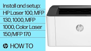 How to install HP Laser 100/MFP 130, 1003, 1008, MFP 1130/1180, Color Laser 150/MFP 170 printers in Windows