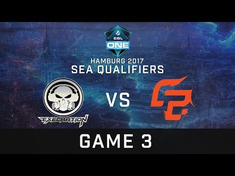 Execration vs Fire Dragoon | ESL One Hamburg 2017 | Southeast Asia Qualifier | Bo3 | Game 3