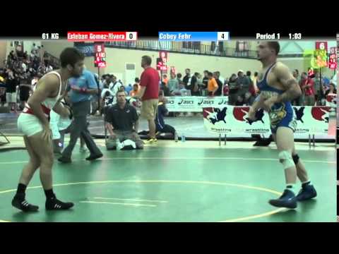 Men`s Freestyle 61 KG Esteban Gomez-Rivera vs. Cobey Fehr