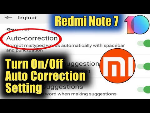 Redmi Note 7, 8 Pro Keyboard Auto Correction Turn Of & On Setting