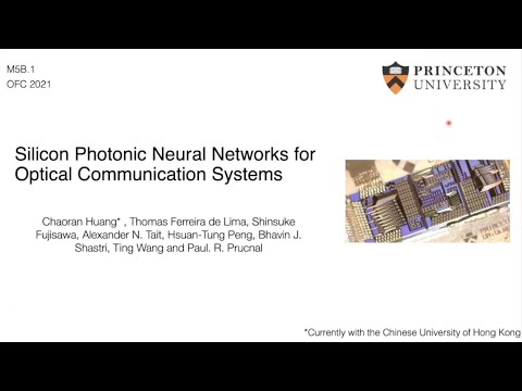 OFC 2021 invited talk about Photonic Neural Networks