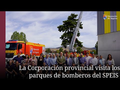 La Corporación provincial visita los parques de bomberos del SPEIS y asiste a la entrega de diplomas