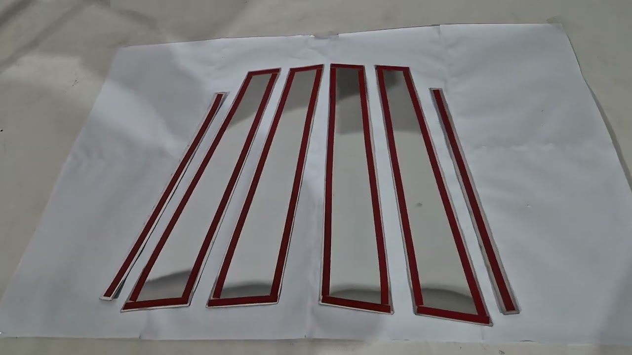 Накладки на дверные стойки из нержавеющей стали (6 шт) Video 1