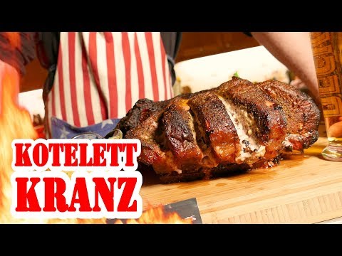 Kotelett-Kranz mit Kartoffelsalat - BBQ Grill Rezept Video - Die Grillshow 281