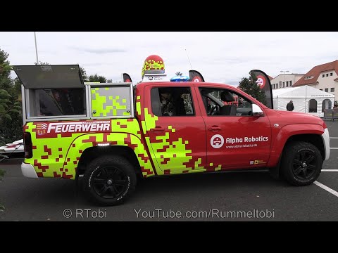 German fire dept. robot & drone pick up - exterior & interior - Florian Expo 2020 [GER | 10.2020]