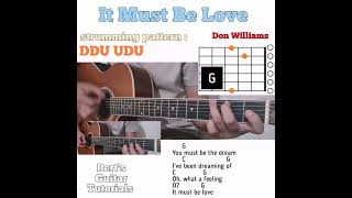 It Must Be Love - Don Williams guitar chords w/ lyrics &amp; strumming tutorial