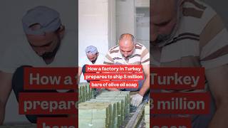 Why workers stack thousands of #oliveoil #soap bars in towering formations. #Turkey #stillstanding