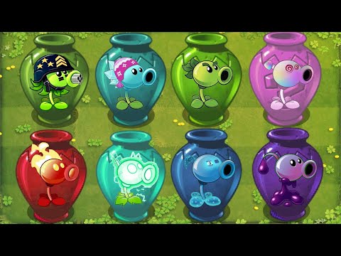 All BOMB Plants & PEA Plants Vs All Zombies Vasebreaker - PvZ 2 Survival