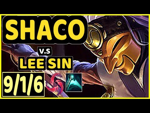CHASESHACO (SHACO) vs LEE SIN - 9/1/6 KDA JUNGLE GAMEPLAY - NA Ranked MASTER