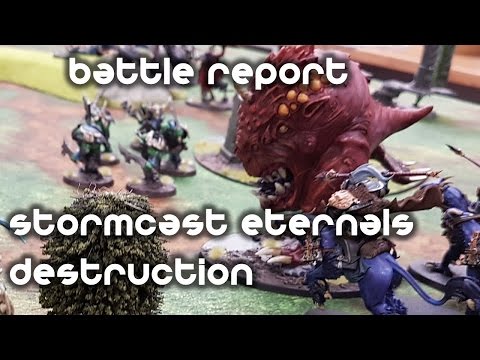 Stormcast Eternals vs Destruction - 1240 points Age of Sigmar Battle Report. Matched play