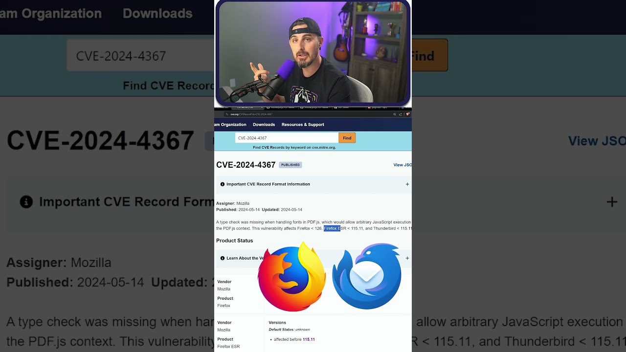 What does the CVE-2024-4367 PDF.js vulnerability impact?