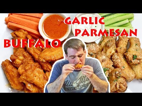 CHICKEN WINGS 2 WAYS | BUFFALO WINGS and GARLIC PARMESAN WINGS