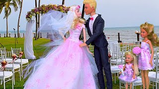 Barbie Girl Wedding Party Dress up &amp; Hairstyle Toys!
