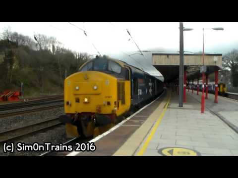 BR Class 37, 37401 Mary Queen of Scots, 2C47 departing Lancaster (16th March 2016)