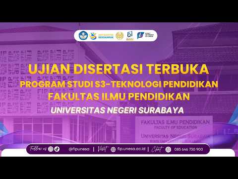 UJIAN DISERTASI TERBUKA PRODI S3 TEKNOLOGI PENDIDIKAN UNESA  || PROMOVENDUS : JAROT SUSENO