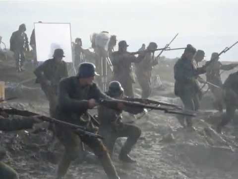 Passchendaele WWI Movie"Germans attack" behind the scenes # 6 Tim Heller re-enactor 097