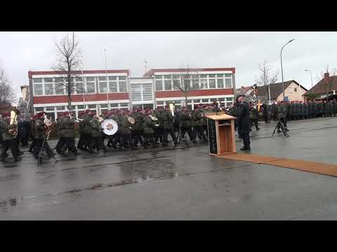 Teil 8 Gelöbnis 14.3.19 Westheim. Ausmarsch der Ehrenformation