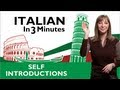 Learn Italian Italian Self Introductions