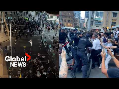 Pro-Palestine protests erupt across Australia, clashing with police