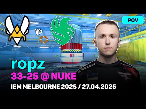 CS2 POV Vitality ropz (33/25) vs Falcons (nuke) @ IEM Melbourne 2025 Grand final | Apr 27, 2025