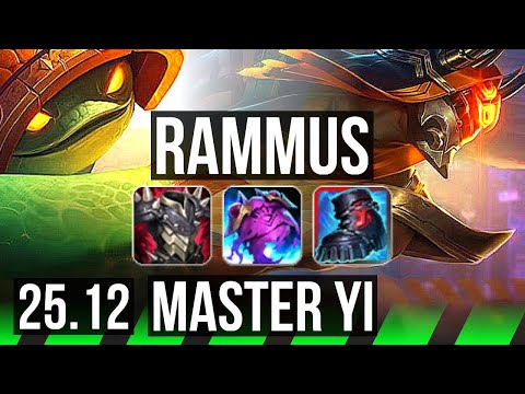 RAMMUS vs MASTER YI (JGL) | KR Master | 25.12