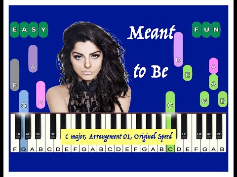 Meant to be, Bebe Rexha, in C major, Arr. 01, Original speed, Sheet music, Online Lessons