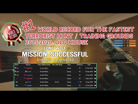 #1 WORLD RECORD Terrorist Hunt Classic / Training Grounds 43s900ms [NORMAL/SOLO] (Rainbow Six Siege)