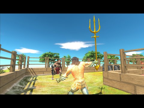 Aquaman 1000 health on a challenging path - Animal Revolt Battle Simulator