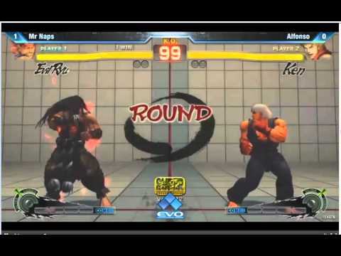 EVO 2012 Mr Naps (E.Ryu) Vs Alfonso (Akuma/Ken) SSF4AE Live Match
