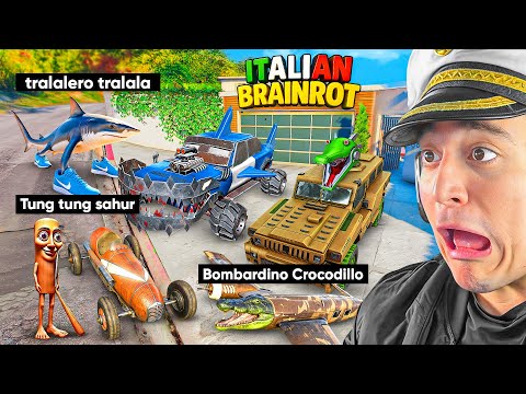 Stealing Millionaire Cars from Italian Brainrot in GTA 5!! 🐊🚗