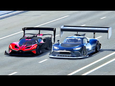 Bugatti Bolide GTR vs Mercedes-AMG GTR Project ONE - Drag Race