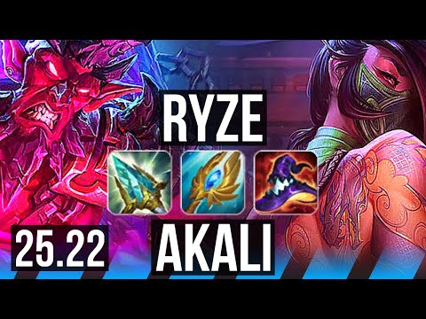 RYZE vs AKALI (MID) | 7k comeback, 57k DMG, 17/3/6, Dominating | EUW Master | 25.22