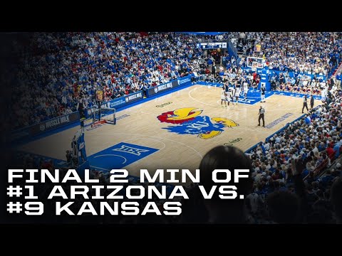FINAL 2 MINUTES of #9 Kansas UPSET WIN vs. #1 Arizona 🎥