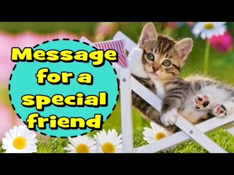 Message for a Special Friend - Friendship message - Special person