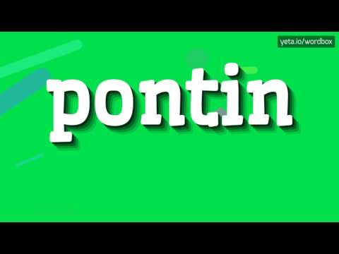 PONTIN - HOW TO PRONOUNCE IT!?