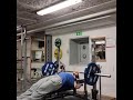 close grip bench press 100kg 20 reps for 3 sets with legs up