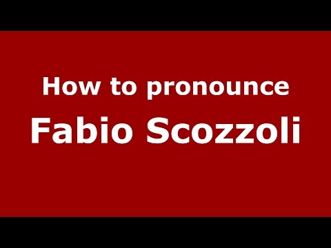 How to pronounce Fabio Scozzoli (Italian/Italy)  - PronounceNames.com