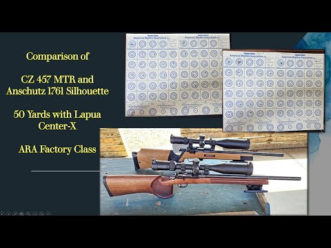 Head to Head:  CZ 457 MTR and the Anschutz 1761 MSR. Center-x with ARA Factory Class Targets