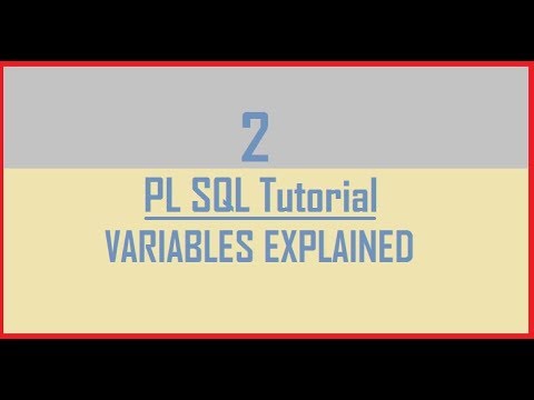 Tutorial 2 Pl Sql Variables Explained