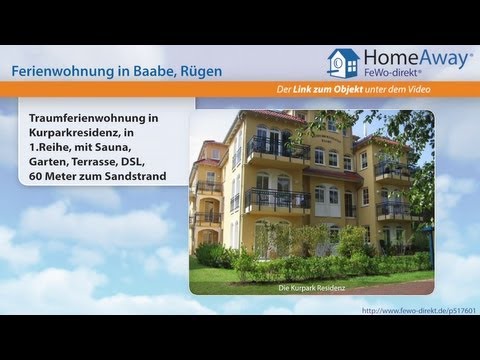 Baabe: Traumferienwohnung in Kurparkresidenz, in 1.Reihe, mit Sauna, Garten - FeWo-direkt.de Video